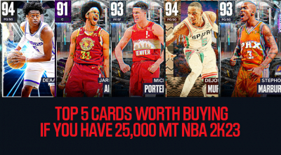 Top 5 cards worth buying if you have 25,000 MT NBA 2K23 